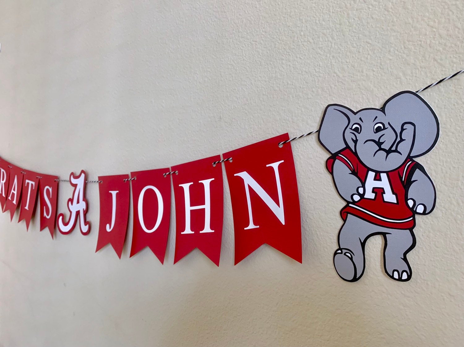 Personalized University of Alabama Graduation Banner // Custom Etsy