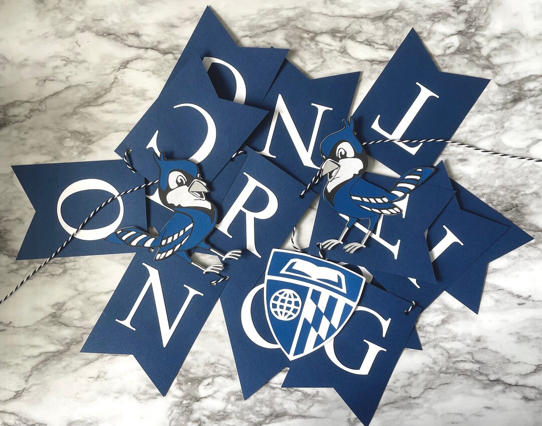 Personalized Johns Hopkins Graduation Banner // Custom Johns Hopkins