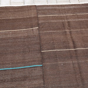 Kilim rug 6x8 turkish kilim rug, flat weave kilim,wool rug,carpet kilim,bohemian rug,eclectic kilim,dark brown rug,5'5x7'8 feet 33332 kilim image 5
