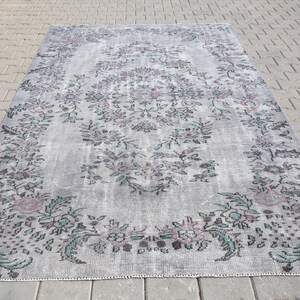 OVERDYED RUG,Turkish Rug,Anatolia Rug,Oushak Rug,Vintage Rug,Area Rug,Wool Rug,Home Decorative Rug,Overdyed Rug,Weaving Rug,5&#39;8x9&#39;7 Ft 20821