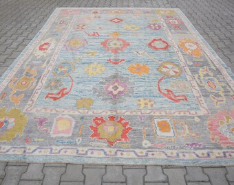 Oversized Rug9x12,Large Turkish Rug,Antique Rug,Large Area Rug,Turkish Rug,Wool Rug,Weaving Rugs,Handmade Rug,8&#39;9x12&#39;1 Ft SKU:17452,Pink Rug