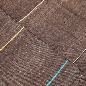 Kilim rug 6x8 turkish kilim rug, flat weave kilim,wool rug,carpet kilim,bohemian rug,eclectic kilim,dark brown rug,5'5x7'8 feet 33332 kilim image 8