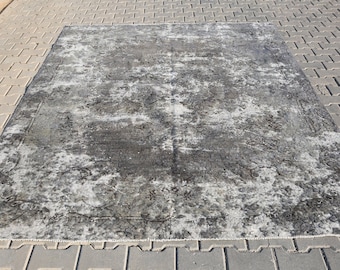 Handgeknüpfter türkischer Teppich: Vintage Oushak-Teppich (195 x 285 cm)
