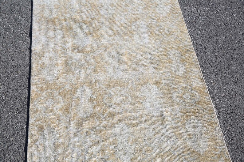 Area Runner 3x11 Runner Rugs,Vintage Runner,Turkish Runner Rugs,Handmadde Runner Rugs,Beige and Cream Runner,Wool Runner,2'7x10'5 ft 22721 image 4