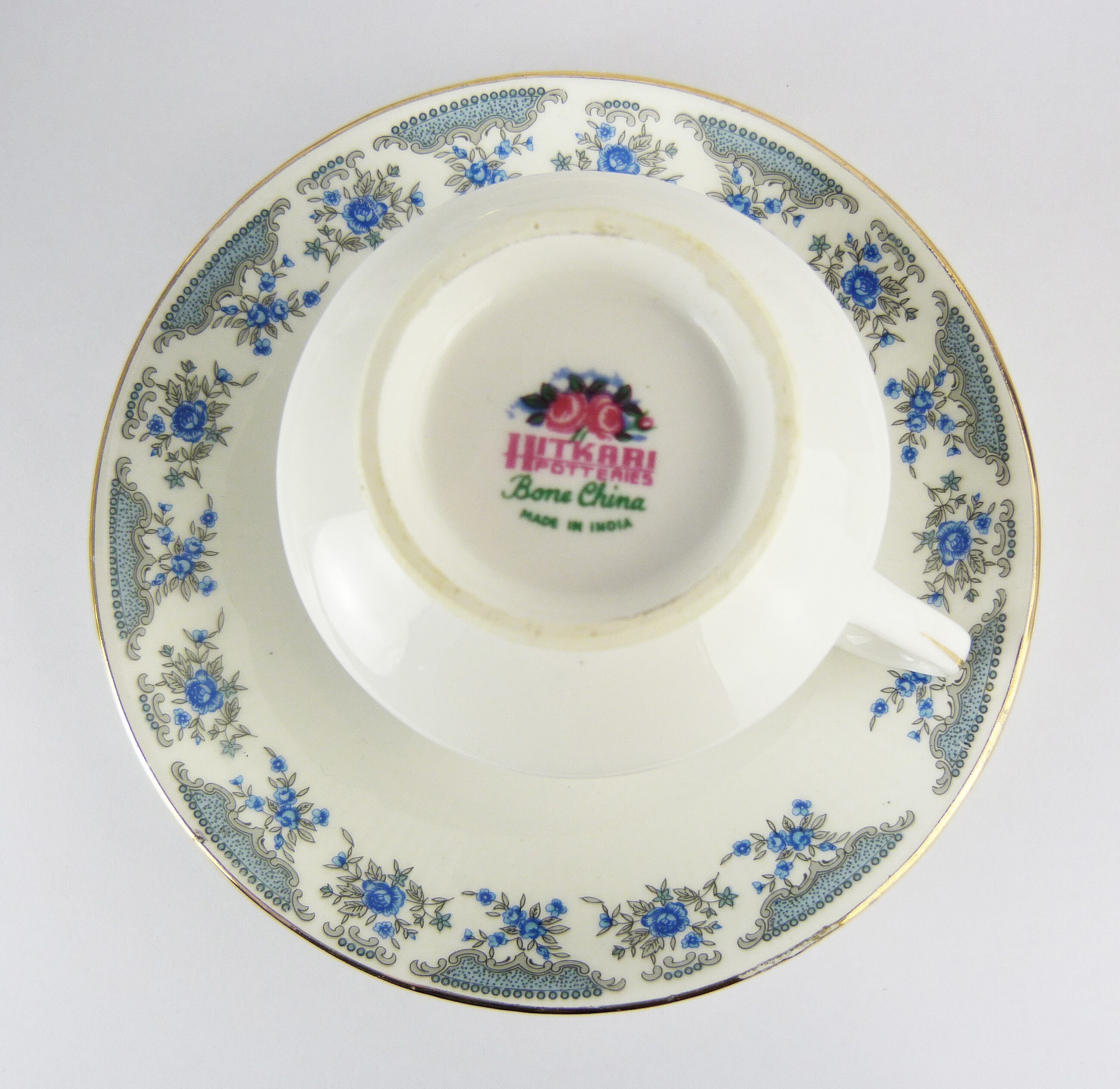 Vintage Hitkari Tea Set Hitkari Potteries Bone China Blue & Etsy