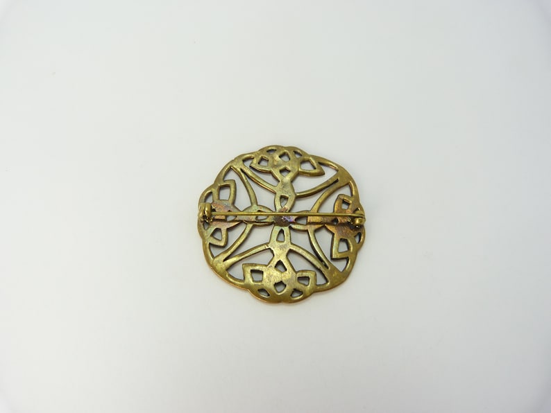 Vermeil Celtic Brooch Vintage Silver Gilt 925 Celtic Knot Brooch Celtic Silver Brooch