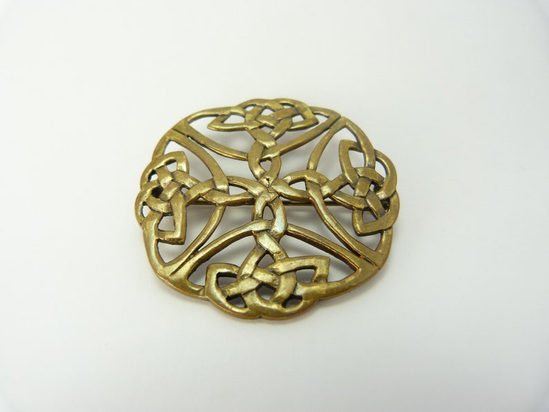Vermeil Celtic Brooch Vintage Silver Gilt 925 Celtic Knot Brooch Celtic Silver Brooch