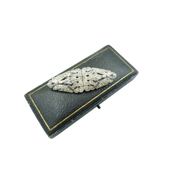 Art Deco Coro Duette Brooch, Vintage Paste Dress … - image 1