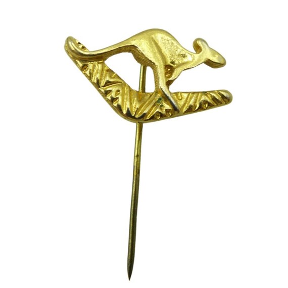 Vintage Gold Kangaroo Stick Pin, Australia Map Stick … Gem
