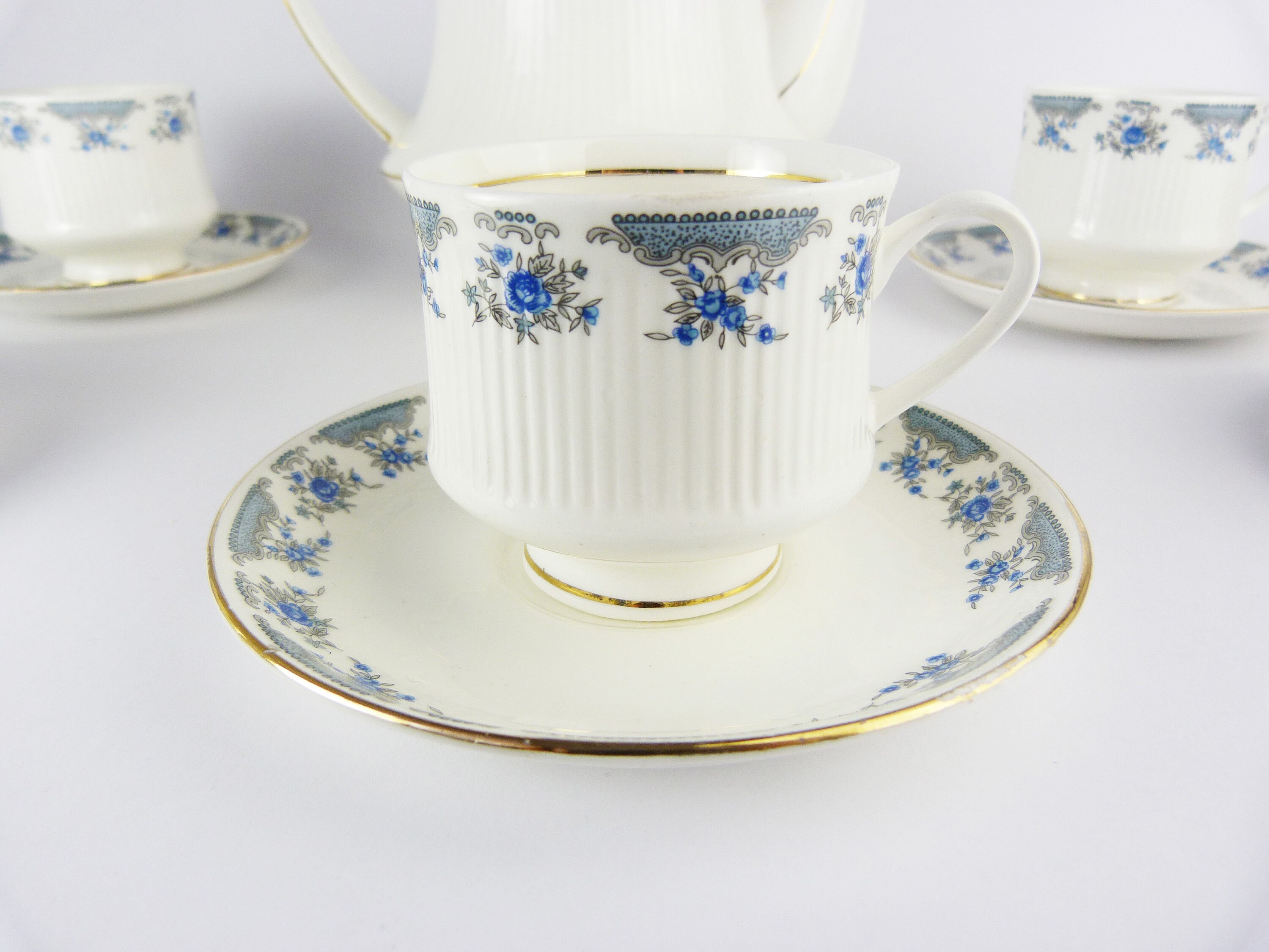 Vintage Hitkari Tea Set Hitkari Potteries Bone China Blue & Etsy