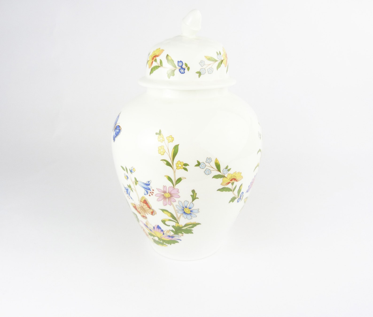 Vintage Aynsley Cottage Garden Ginger Jar Oak Acorn Lidded Etsy