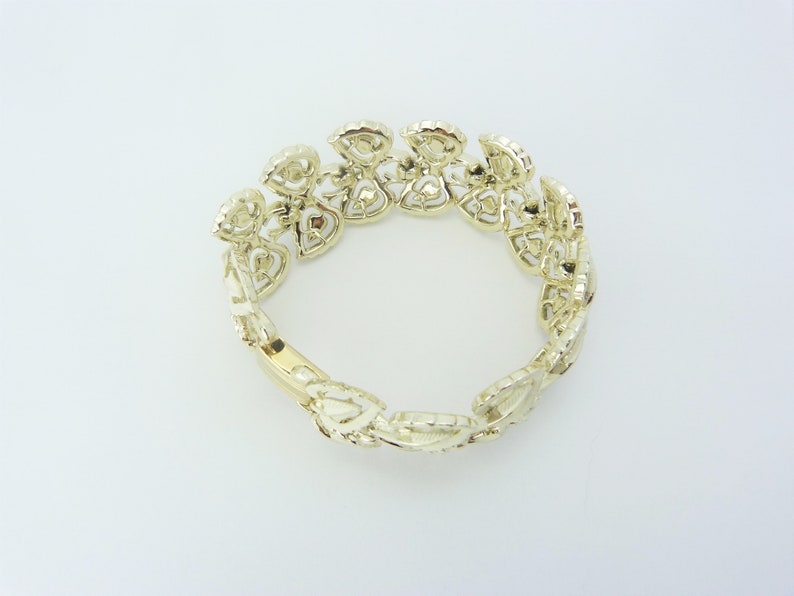Vintage Coro Jewelcraft White Leaf Bracelet White Enamel | Etsy