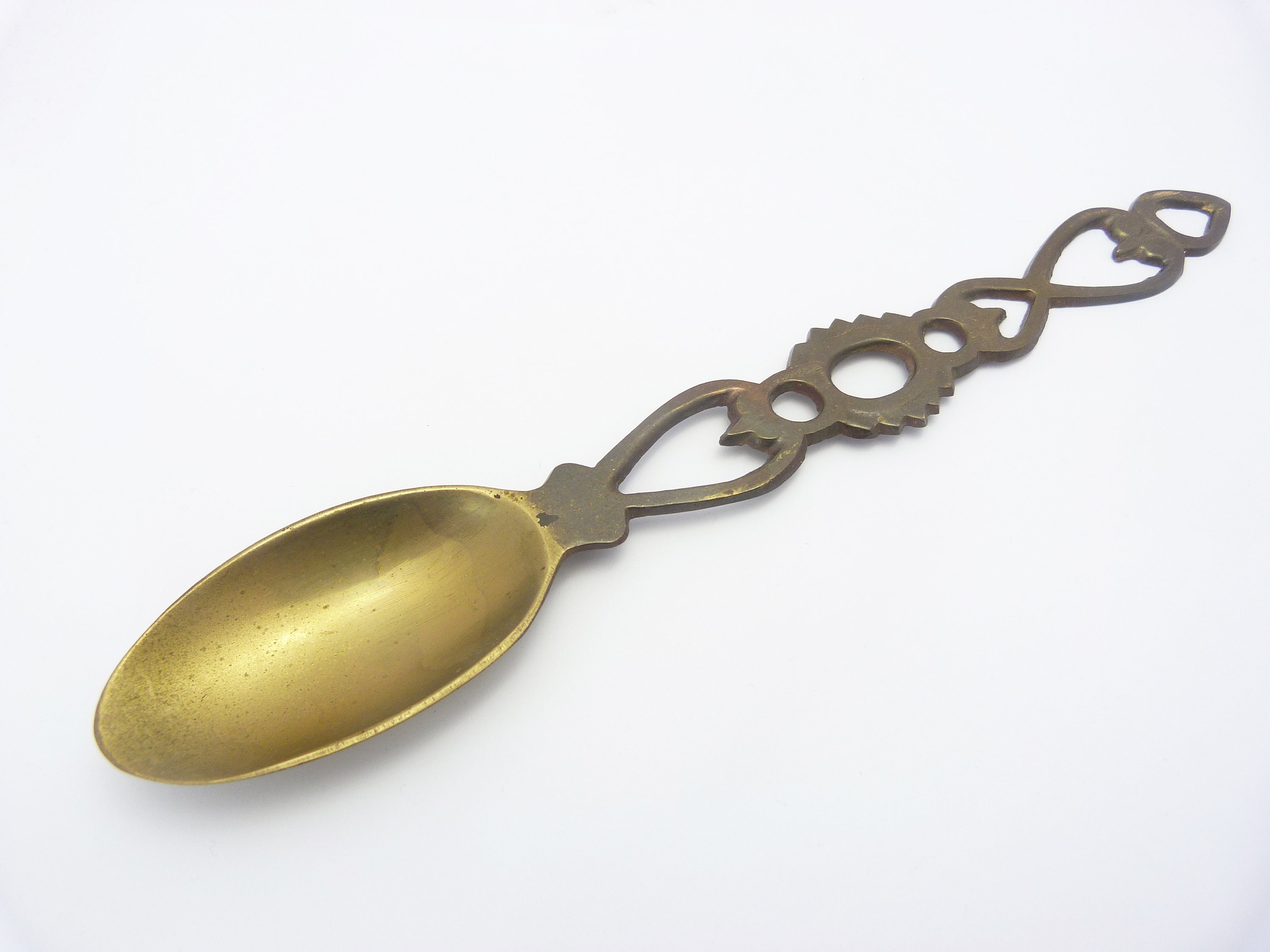 Vintage Brass Welsh Love Spoon Ornamental Brass Spoon | Etsy UK