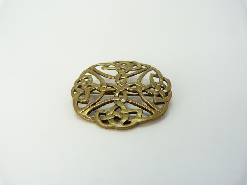 Vermeil Celtic Brooch Vintage Silver Gilt 925 Celtic Knot Brooch Celtic Silver Brooch