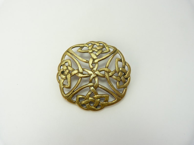 Vermeil Celtic Brooch Vintage Silver Gilt 925 Celtic Knot Brooch Celtic Silver Brooch