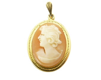 Vintage Victorian Gold Filled Cameo Pendant