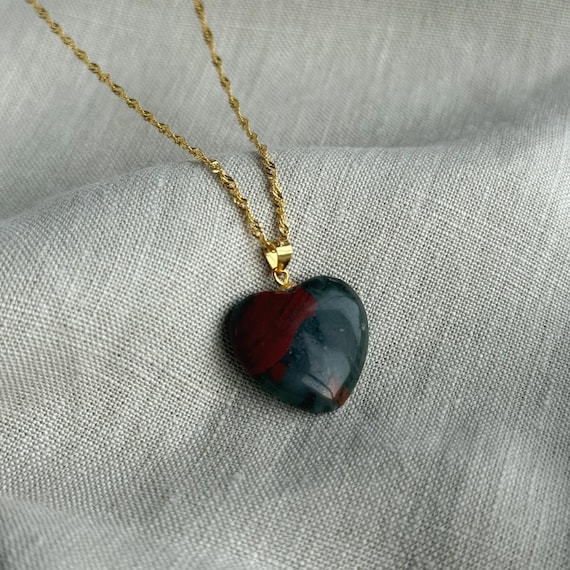 Collana personalizzata con stella di luna crescente in zircone e pietra di nasca a forma di cuore Squisi gioielli Regalo di Natale e compleanno per ragazza e donna - CALLIE