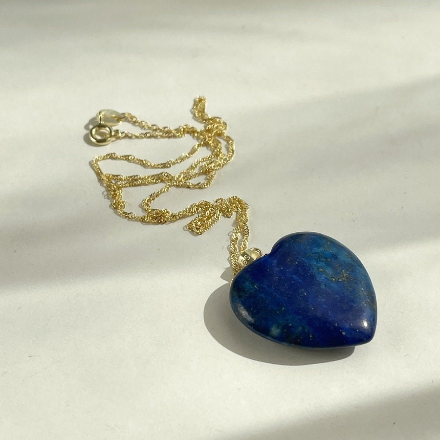 Blue lapis online heart necklace