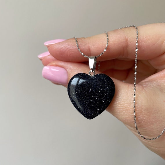 Collana Con Ciondolo A Cuore In Crisoprasio E Argento 925 - Gioiello Donna In Pietra Naturale - Regalo Compleanno San Valentino