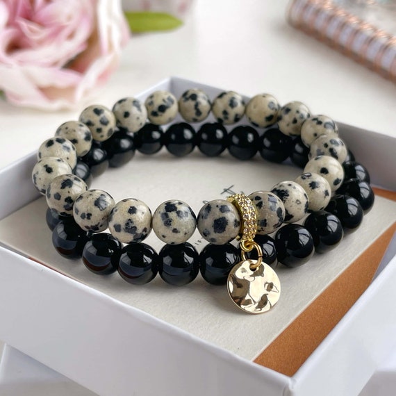 Dalmatian Jasper Stone Mala Bracelet – Santore Company