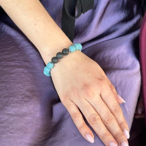 Inner energy - blue lava stone bracelet for women, aromatic bracelet, gift for women, Lava Bead Bracelet