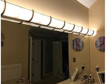 60" Light Wrap Kit: Linen Shades, Metallic Brackets, Reduce Glare (10 Bulb Fixture)
