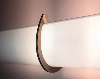 30" WIDE Shantung Light Shade with Walnut Brackets (4-5 Bulb Fixture)