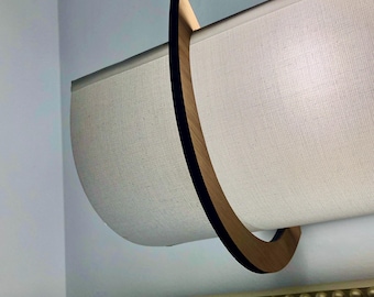 30" Shantung White Shade: Hides those Hollywood Lights Beautifully! (For 5 Bulb Fixtures)