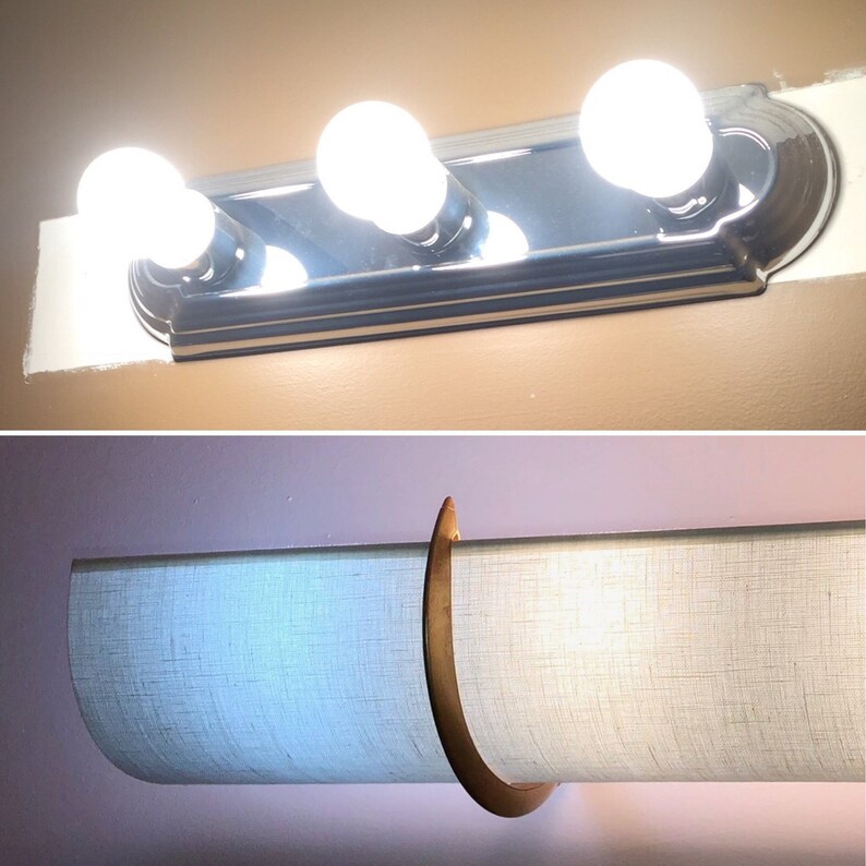 20 Linen Shade Covers Old Fashioned Vanity Lights Aka Etsy