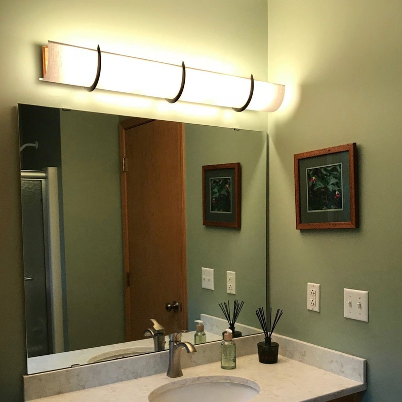 44 Linen Vanity Light Shade covers a 6 7 bare bulb Etsy