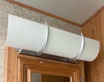 20" Smooth Silk Light Shade: Hollywood Vanity Cover, Glare Reducer (2-3 Bulb Fixture)