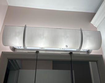 30" Shantung White Shade: Hides those Hollywood Lights Beautifully! (For 5 Bulb Fixtures)