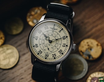 Militär Vintage Uhren Uhren - ZiM, Strong Herren Uhr. Mechanische Uhren, Armbanduhr für Herren, Fliegeruhr, Geschenk für Ihn, Geschenk für Männer