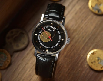 Vintage Herrenuhr Raketa Copernicus aus den 1980er Jahren, einzigartiges Geschenk für Männer, mechanische Uhr, Geschenk für ihn