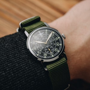 Vintage military watch ZiM Aviation. Vintage watch, Wrist watch, Mechanical watch, Mens watch, Gift for him, Military watch. Airforce watch image 1