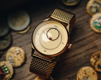 Vintage Copernicus (Kopernik) Mens Wrist Watch. | Case 40mm, Beige Dial |  Gift for him | Engraved Personalized Watch