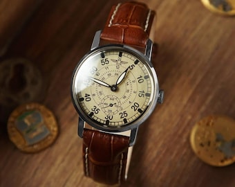 Rare Mens Vintage ZIM "Aviation - Heritage" Engraved Personalized Watch – Unique Gift for Men & Husband