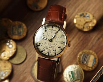 Rare 1980s Vintage ZIM Watch, Handmade Heritage Series, Custom Engraved, 34mm Case, Personalized Gift for Men & Women