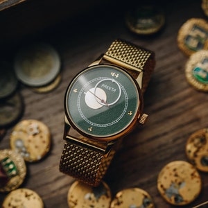 Rare Vintage watches Raketa Copernicus, engraved vintage, Unique gift for men, Moon watch, Mens wrist watch, Mechanical watch, Personalized