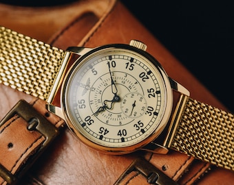 Antike Vintage Uhr ZiM, Militär Uhr. Mechanische Armbanduhren, Vintage Herrenuhr, Fliegeruhr, Geschenk für Ihn, Geschenk für Männer.