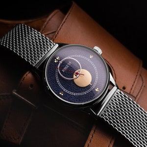 Einzigartige Vintage Uhr Raketa Kopernik &quot;&quot;Ocean blue&quot; (COPERNICUS), montre vintage, personalisierte Uhr, Geschenk für Männer.&quot;