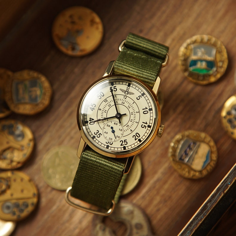 Rares montres vintage pour hommes Montre vintage ZiM Aviation , montre-bracelet pour homme, montre mécanique, montres anciennes, cadeau pour lui. Cadeau pour mari image 2