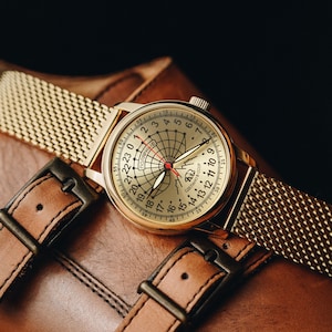Very rare Vintage mens watch Raketa Polar 24 - Hour. Made in USSR. Mechanical watch. Gift for men