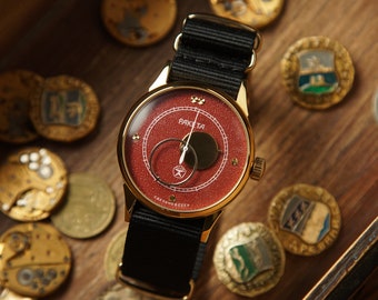 Unique mens watches Kopernik "Red Ruby " Vintage watches (COPERNICUS), montre vintage,  Moon watch, Mens wrist watch, Mechanical watch