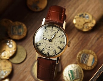 Engraved Rare Men's watch ZIM (ЗИМ) "Aviation" 1980s Vintage Dial, Personalized Wristwatch, Gift for Him / Husband / Boyfriend