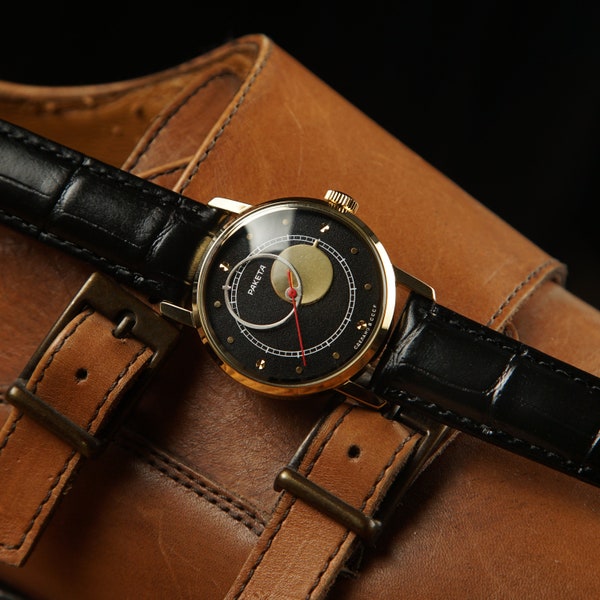 Montres vintage uniques - Raketa Kopernik (COPERNICUS), cadeau unique, montre homme lune, montre mécanique vintage, cadeau pour lui, montre cadeau