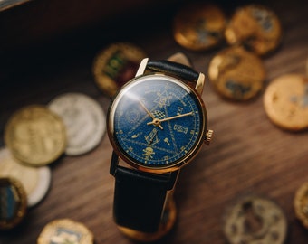 Vintage mens Masonic watches - ZiM , Vintage Masons watches, Mechanical wrist watch, Mens watch, Mens gift. Freemason watch