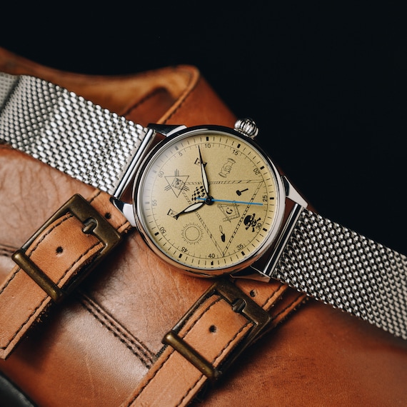 Vintage watches Masonic Raketa , Mechanical wrist… - image 1