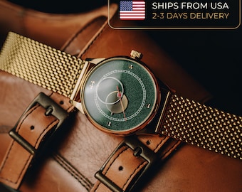 Vintage SWANSON Men's Watch: Gold Dial, Two-tone Band, Day/date - Etsy