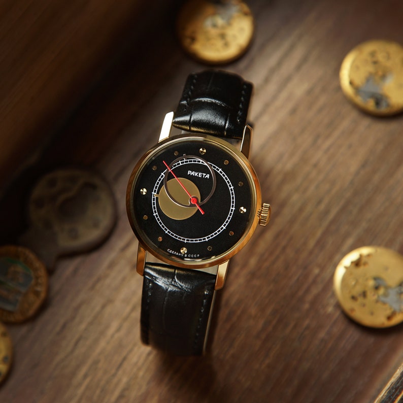 Unique Vintage watches Raketa Kopernik COPERNICUS, Unique gift, Moon Mens watch, Mechanical vintage watch, Gift for him, Gift watch image 3